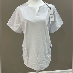 NWT White Mandala Scrub Tops (x2)